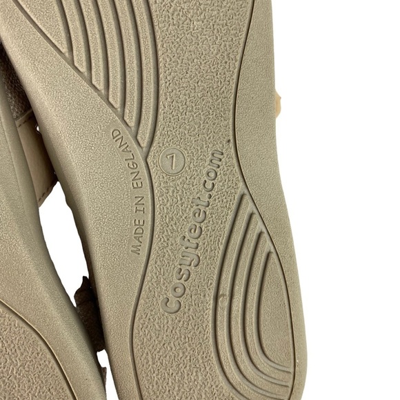 Cosyfeet Shoes Flats Mary Jane Women’s US Size 9 Tan Brown Hook & Loop Comfort - Picture 9 of 12